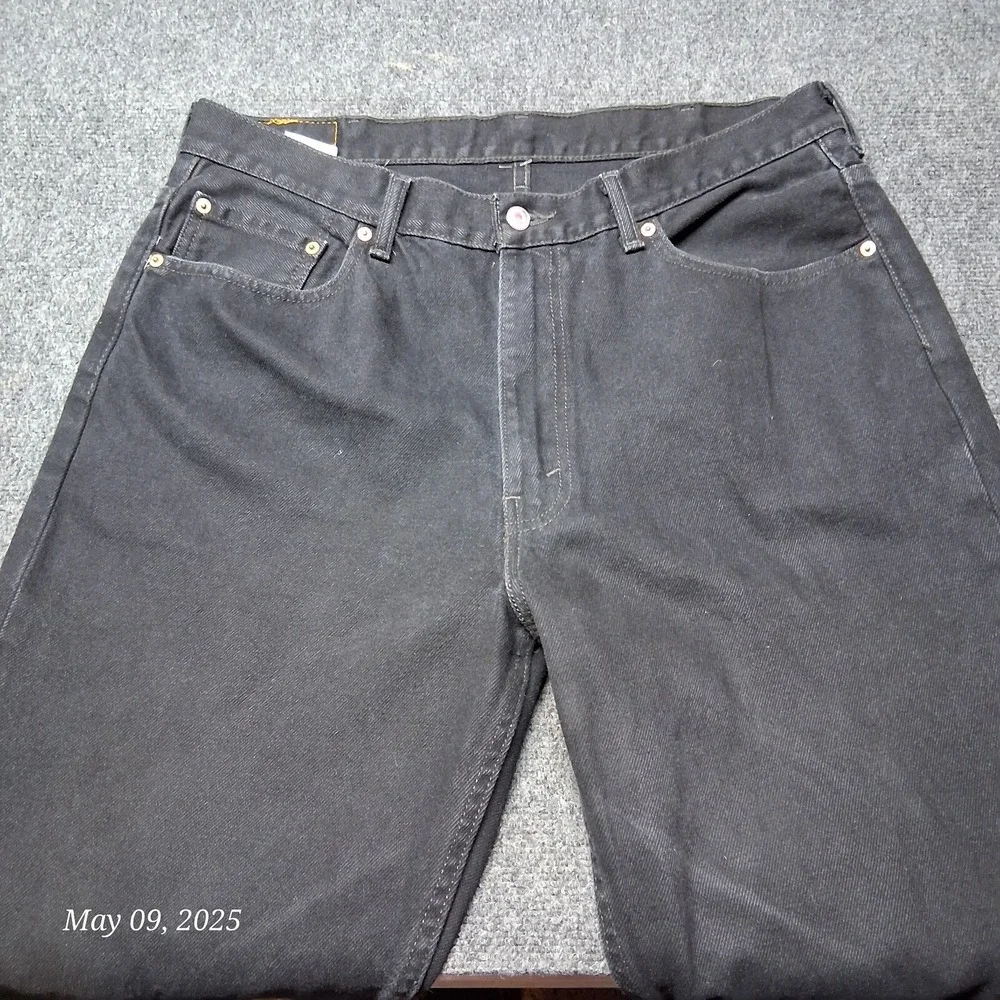 Levi 550‎ Jeans Men 38x30 Black Relaxed Tapered Denim Casual Work Pants